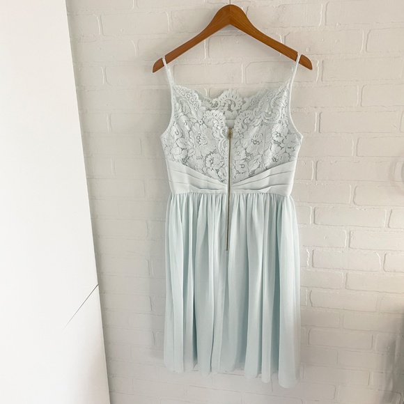 Ted Baker London Mini Dress Formal Gown Lace Flowy Bow Preppy Coquette Retro M - Picture 6 of 16